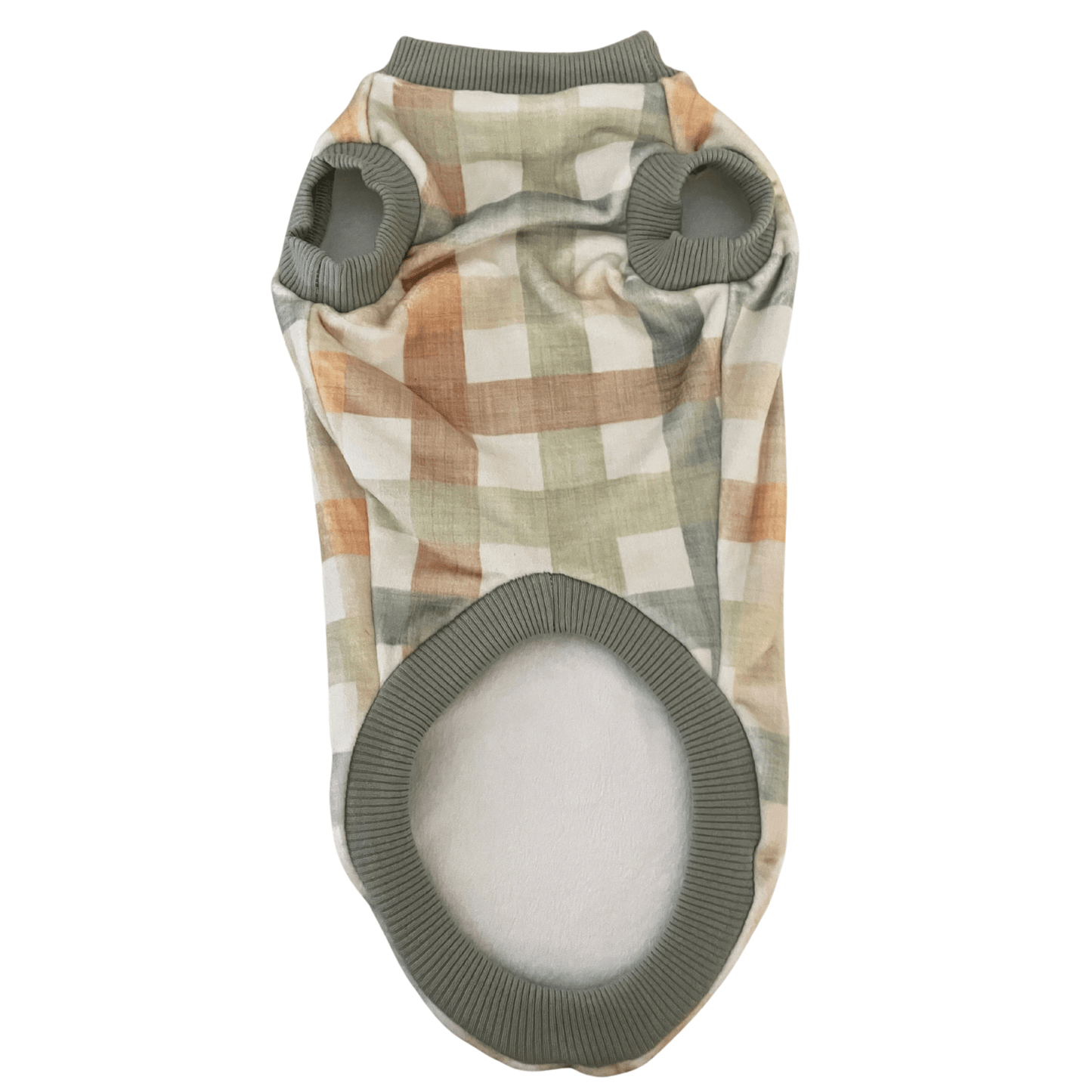 Green & Apricot Gingham PJ Jumper - Lilo Dachshund Threads--