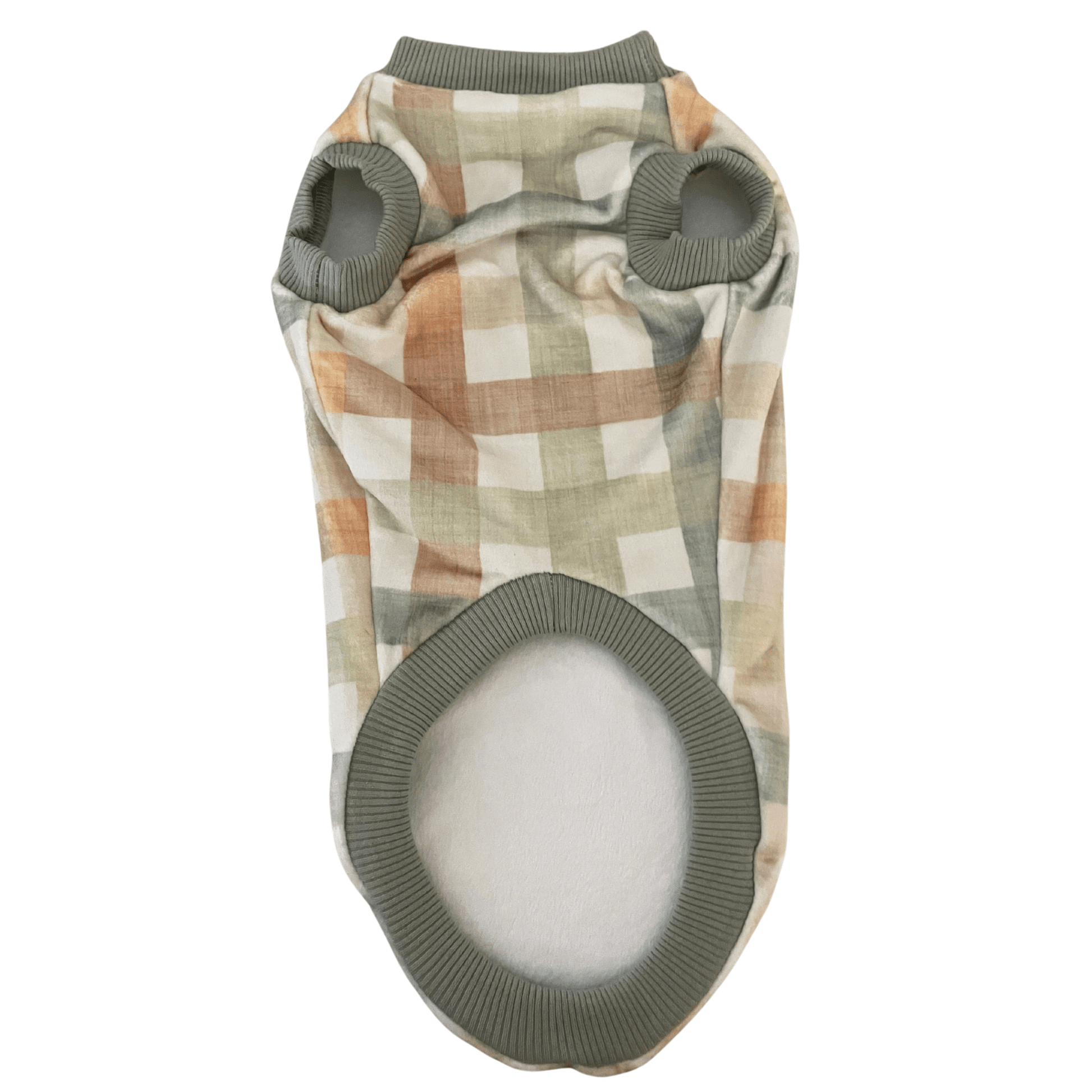 Green & Apricot Gingham PJ Jumper - Lilo Dachshund Threads--