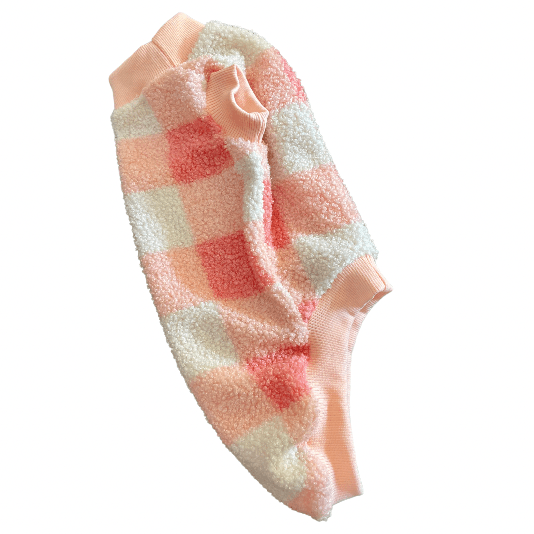 Plaid Teddy Fleece Jumper - Lilo Dachshund Threads--